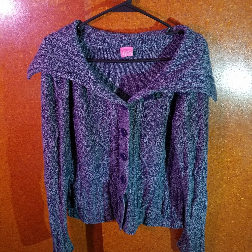 Gray sweater cardigan